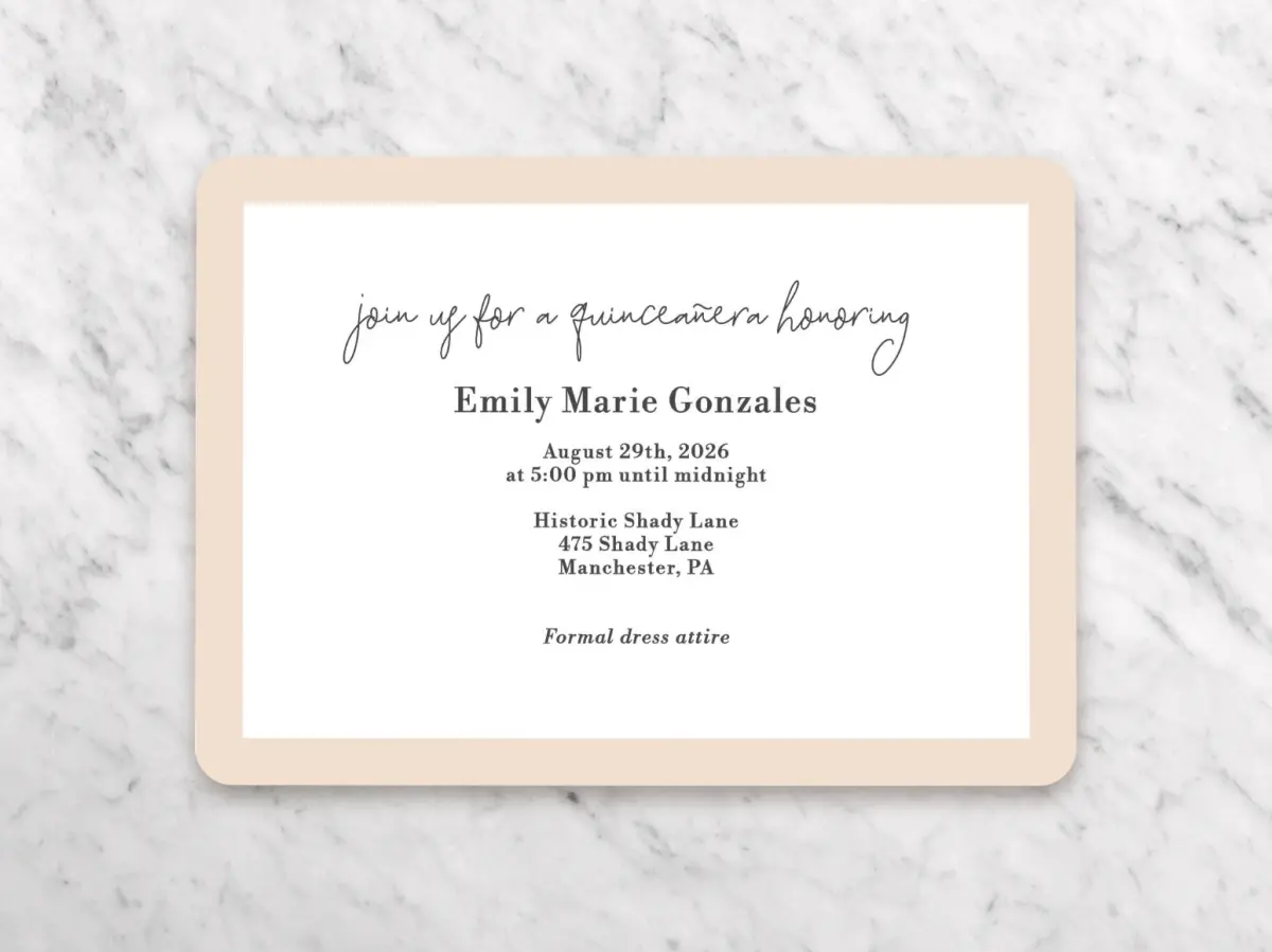 Save the Date Card Back