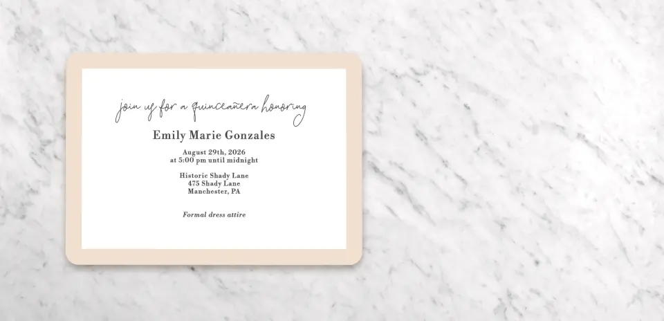 Save the Date Card Back