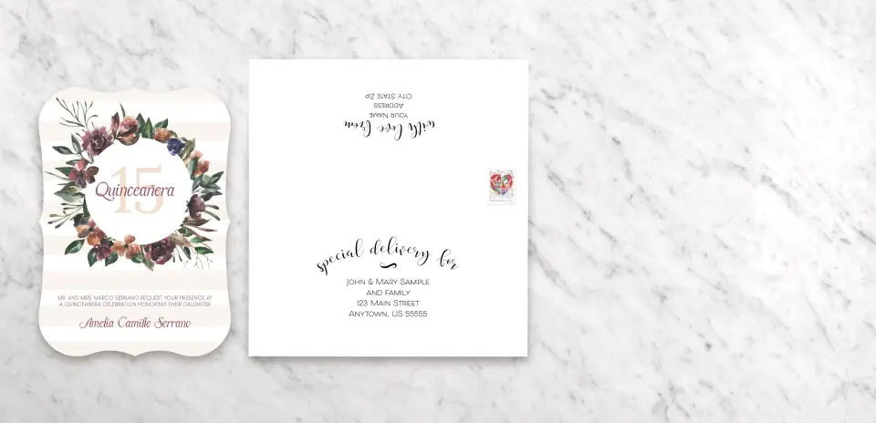Save the Date Card with Optional Guest Addressing Service