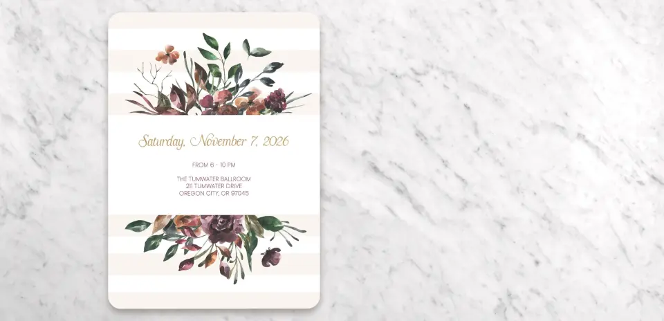 Save the Date Card Back