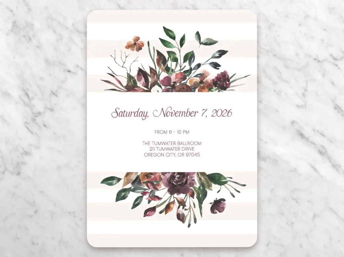 Save the Date Card Back