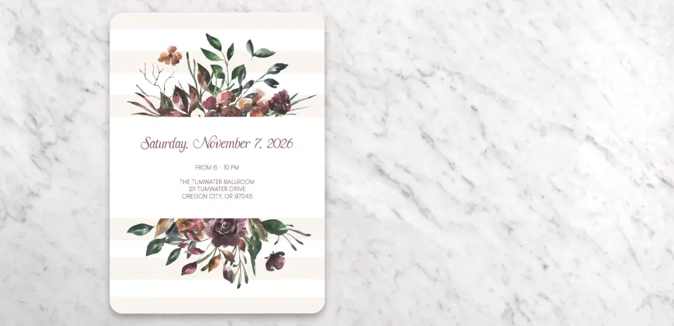 Save the Date Card Back