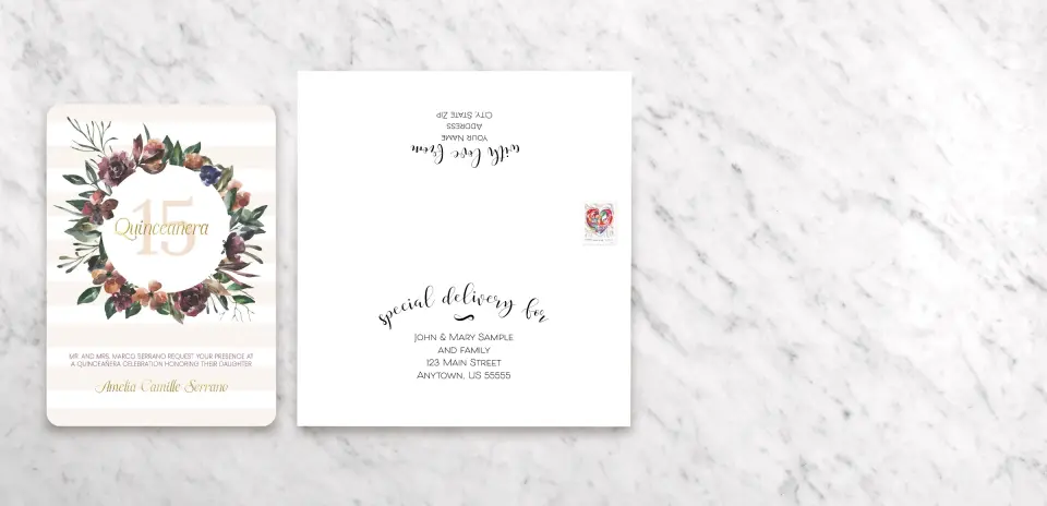 Save the Date Card with Optional Guest Addressing Service