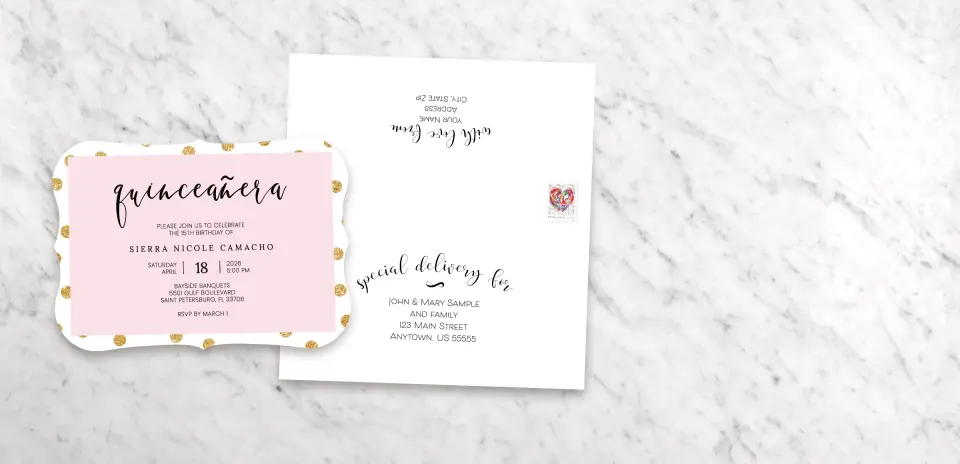 Save the Date Card with Optional Guest Addressing Service