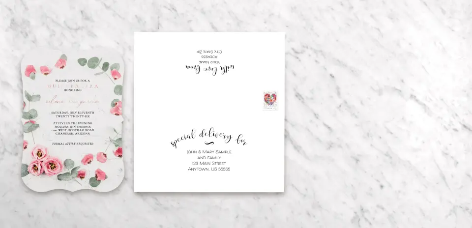 Save the Date Card with Optional Guest Addressing Service