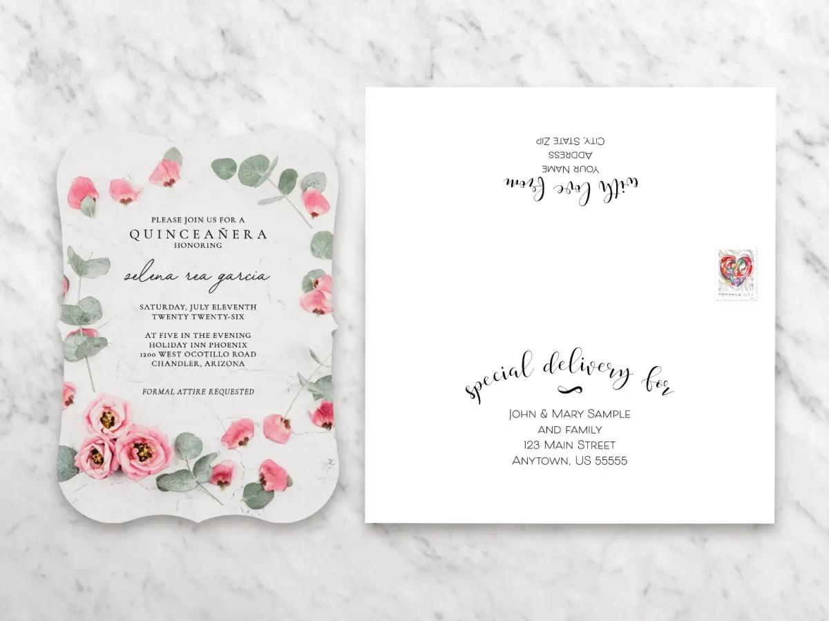 Save the Date Card with Optional Guest Addressing Service