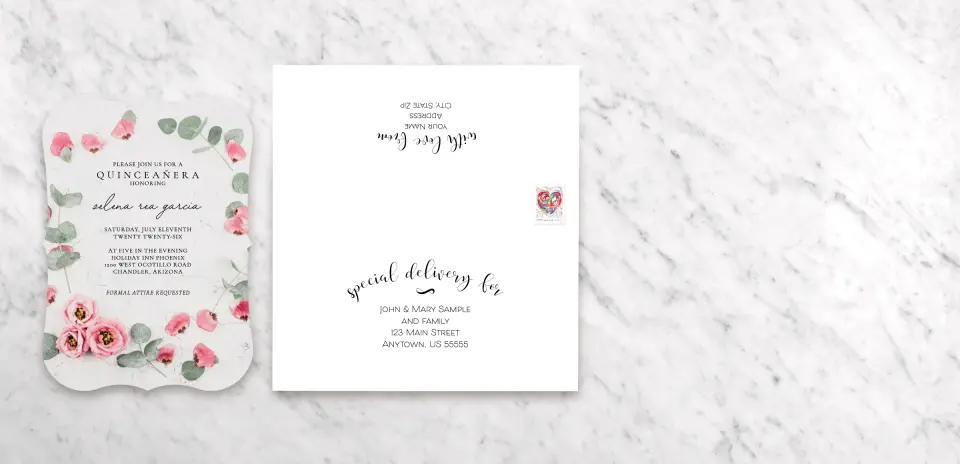 Save the Date Card with Optional Guest Addressing Service