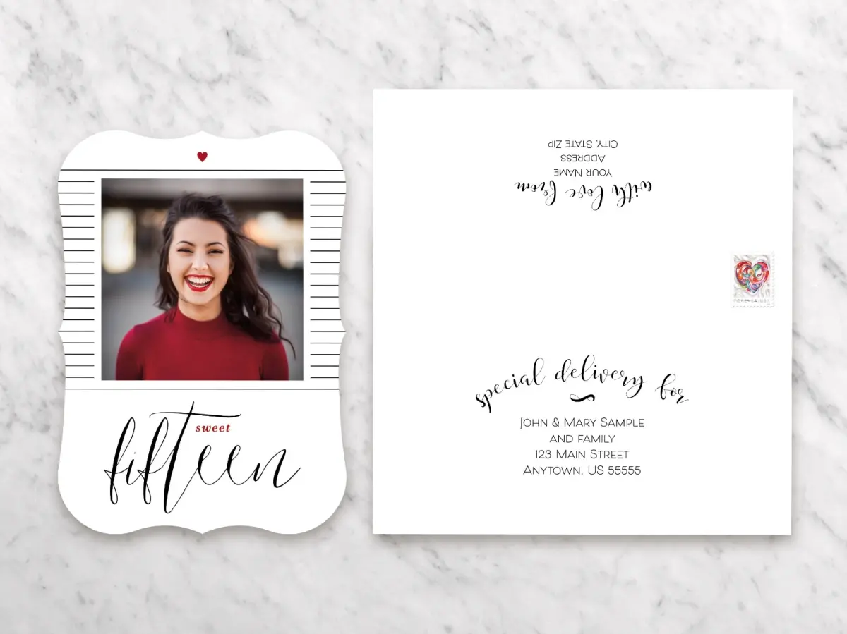 Save the Date Card with Optional Guest Addressing Service