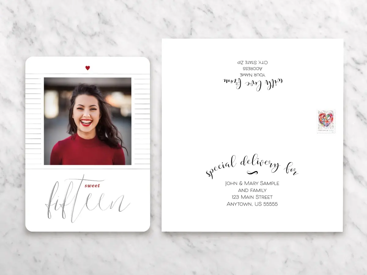Save the Date Card with Optional Guest Addressing Service