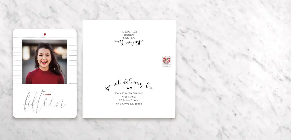Save the Date Card with Optional Guest Addressing Service