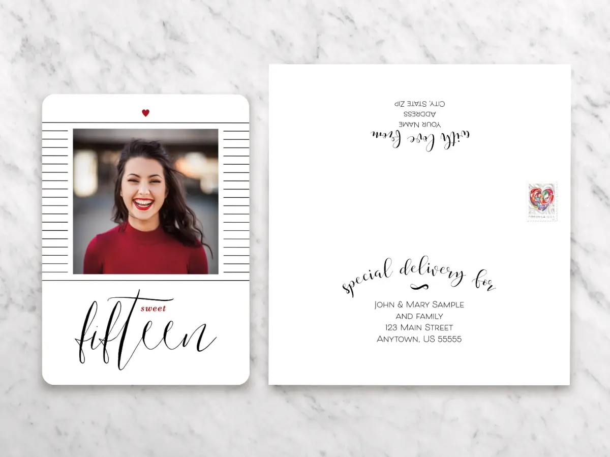 Save the Date Card with Optional Guest Addressing Service