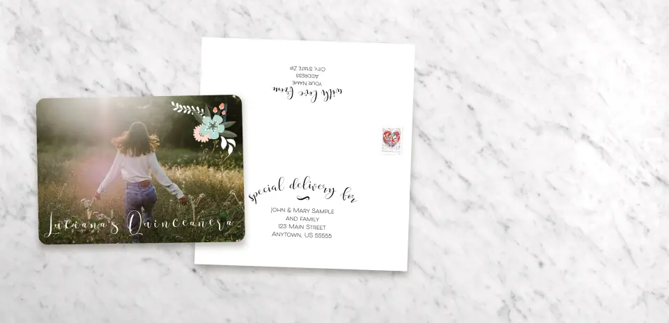 Save the Date Card with Optional Guest Addressing Service