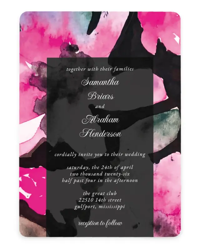 Dark Blooms : Shaped Invitations