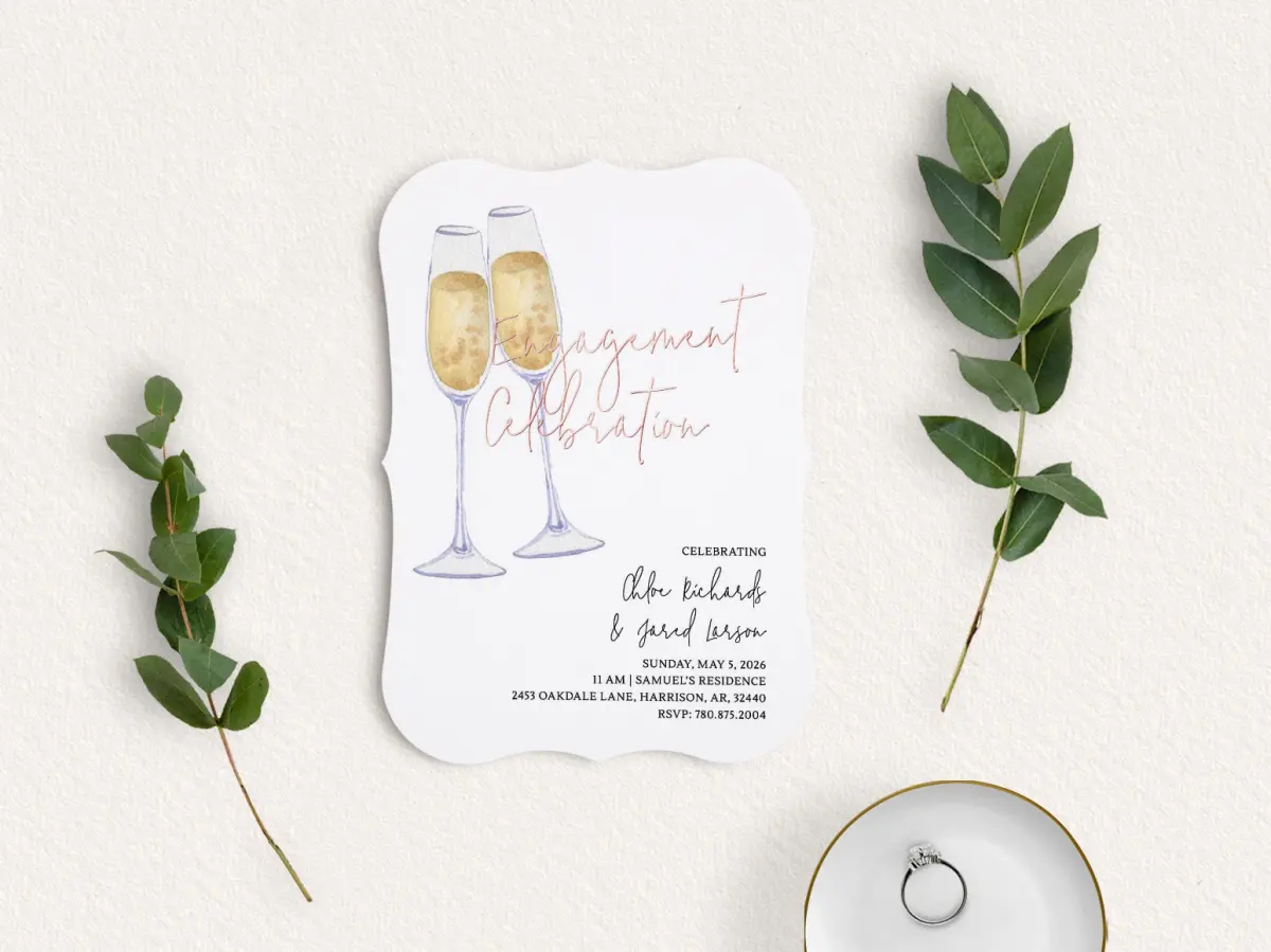 Save the Date Card with Optional Guest Addressing Service