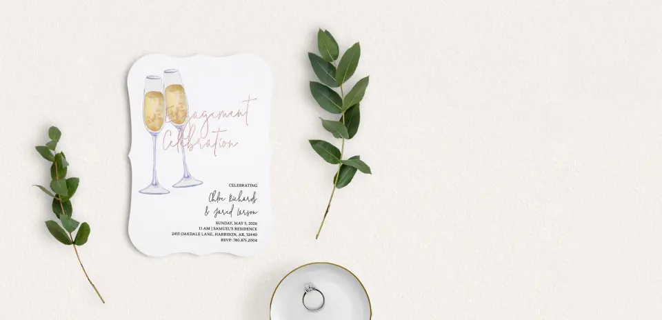 Save the Date Card with Optional Guest Addressing Service