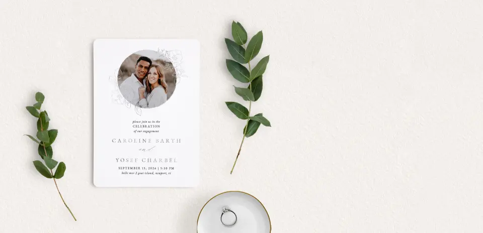 Save the Date Card with Optional Guest Addressing Service