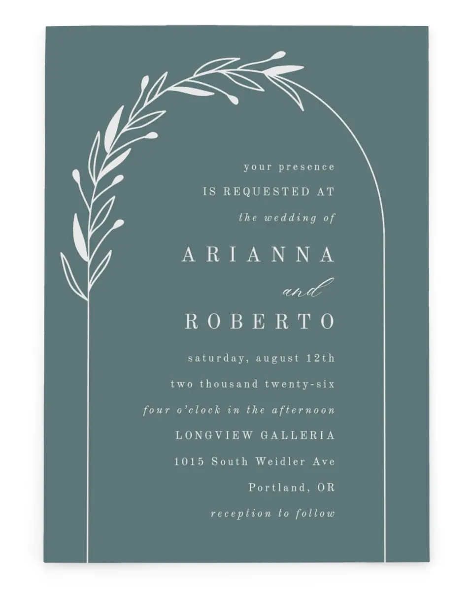 Silver Foil Wedding Invitations