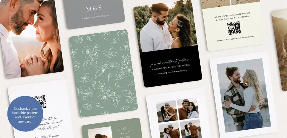 Back of Save the Date Card