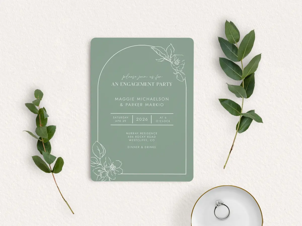 Save the Date Card with Optional Guest Addressing Service
