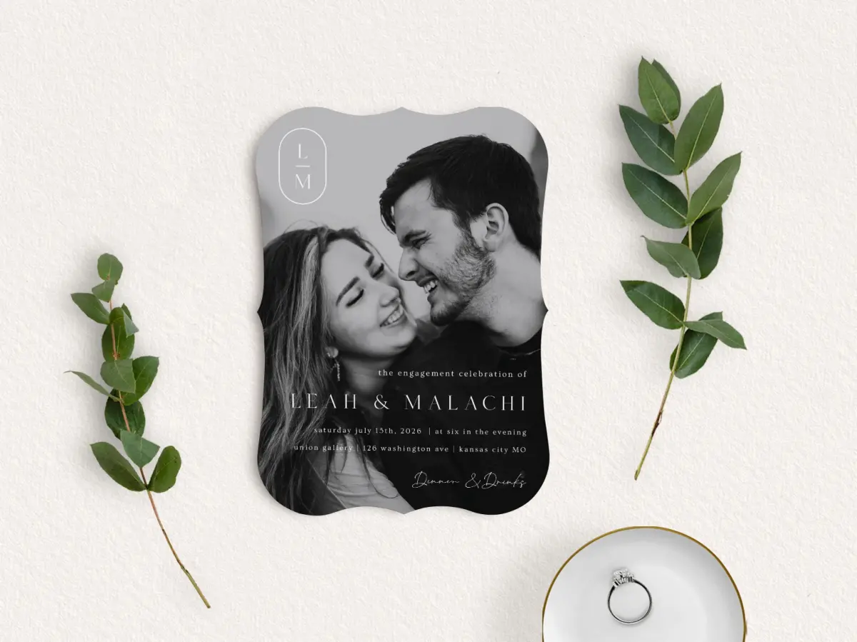 Save the Date Card with Optional Guest Addressing Service