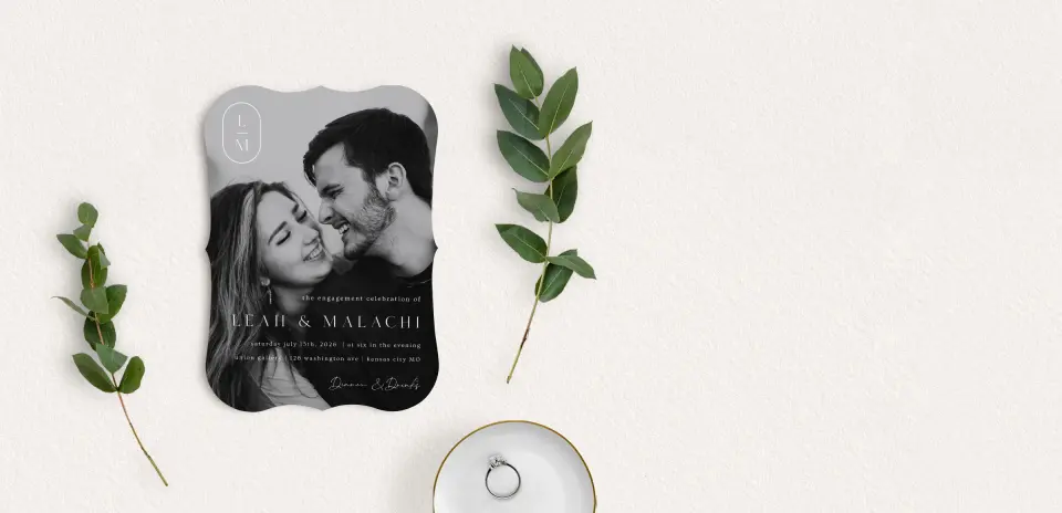 Save the Date Card with Optional Guest Addressing Service