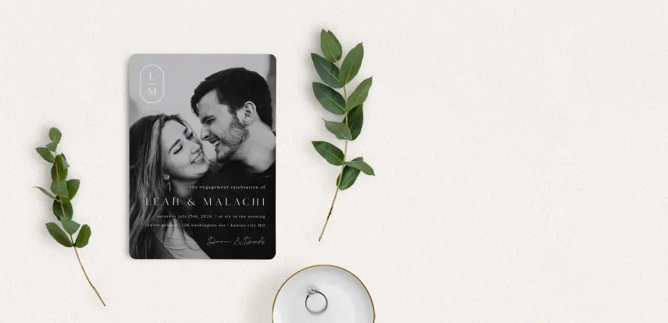 Save the Date Card with Optional Guest Addressing Service