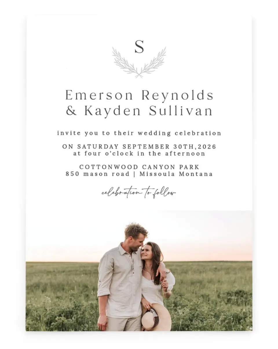 Rose Gold Foil Wedding Invitations