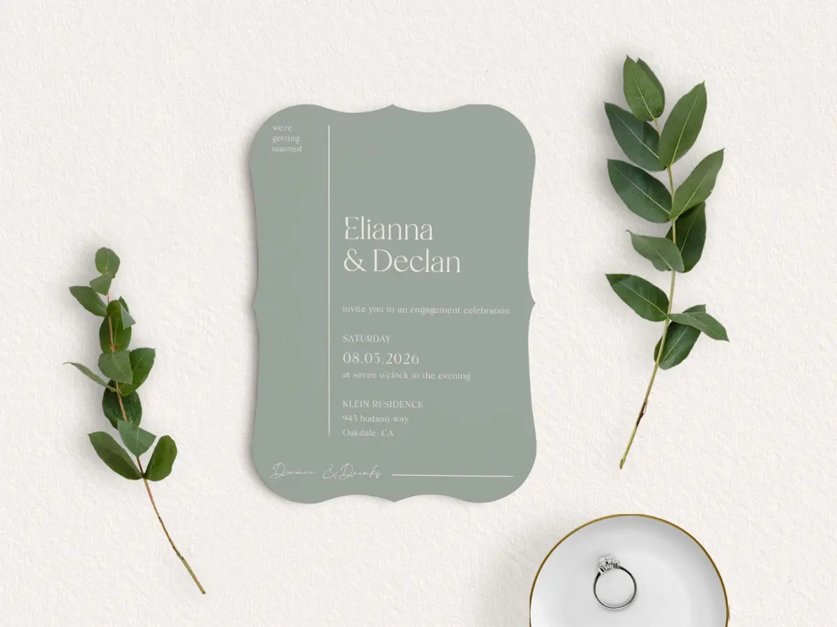 Save the Date Card with Optional Guest Addressing Service