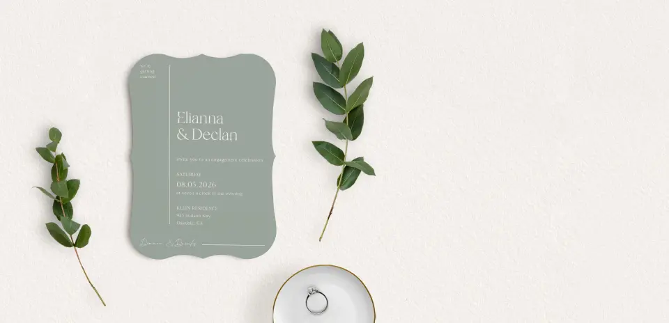Save the Date Card with Optional Guest Addressing Service