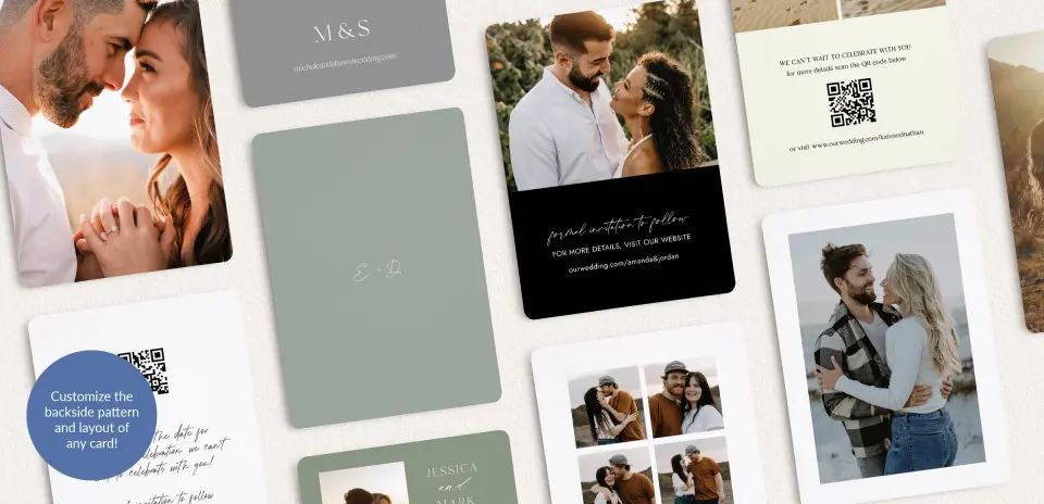 Back of Save the Date Card