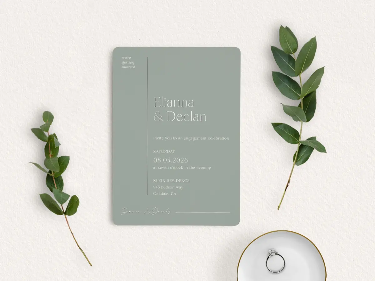 Save the Date Card with Optional Guest Addressing Service