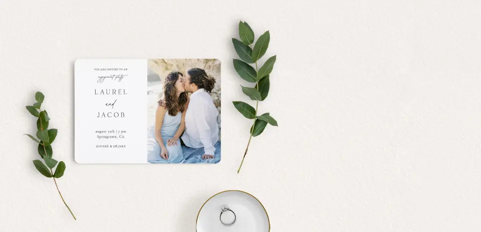 Save the Date Card with Optional Guest Addressing Service