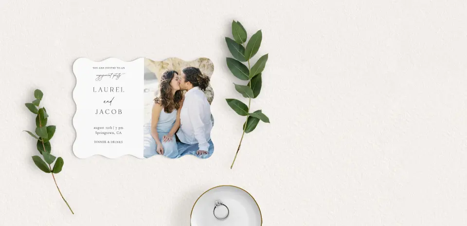 Save the Date Card with Optional Guest Addressing Service