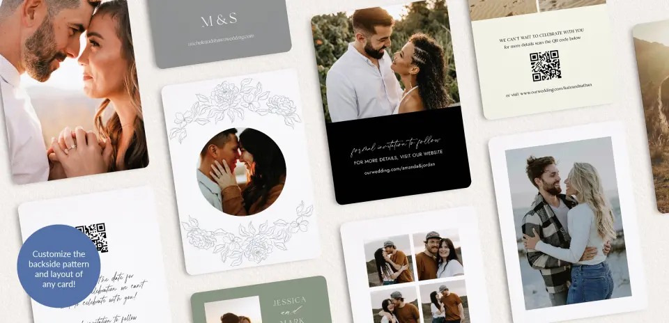 Back of Save the Date Card