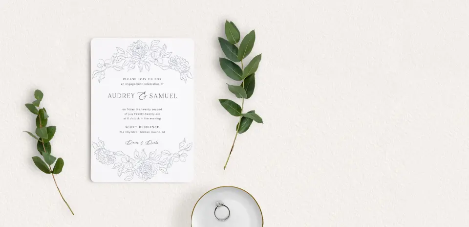 Save the Date Card with Optional Guest Addressing Service