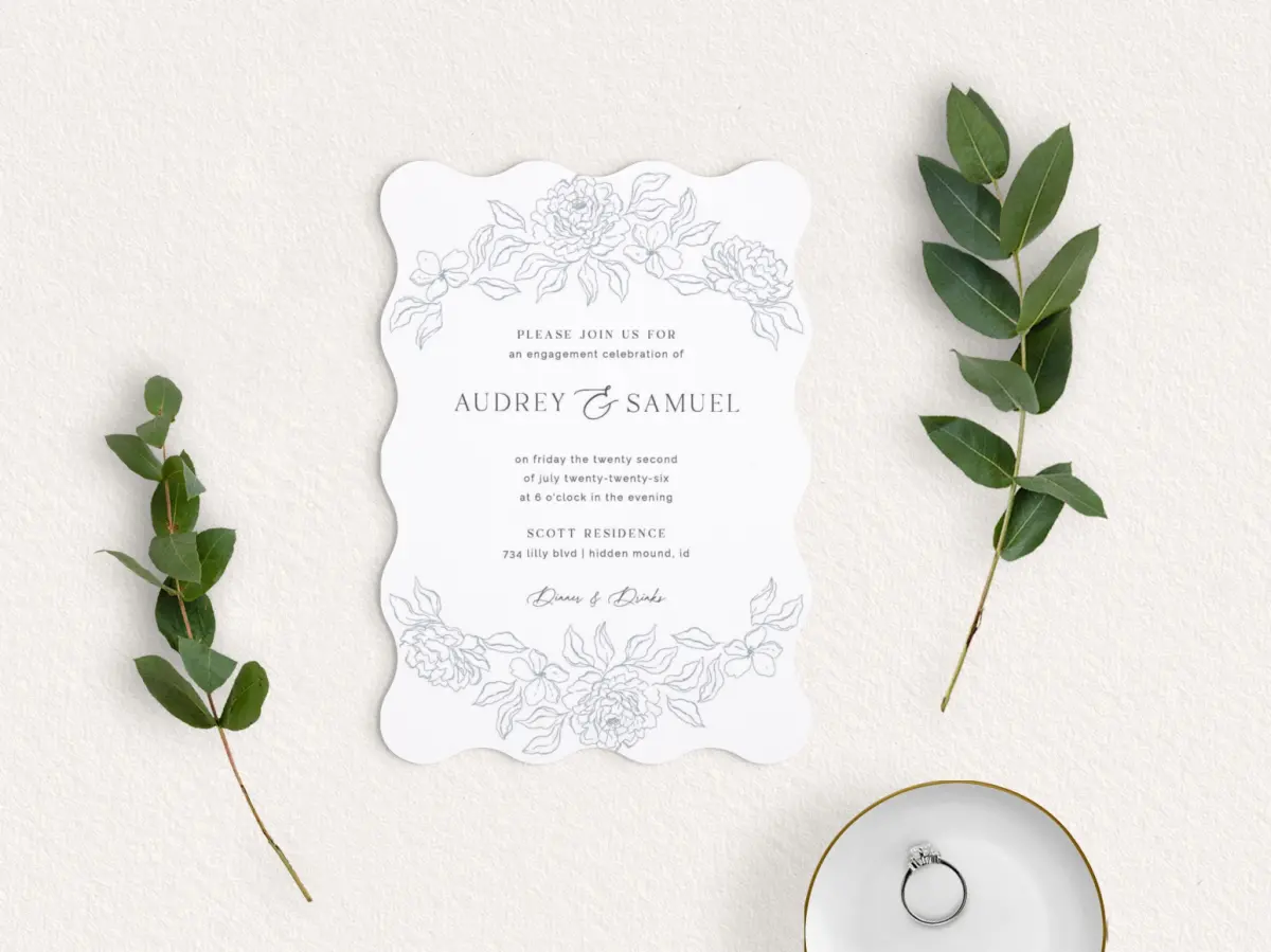 Save the Date Card with Optional Guest Addressing Service