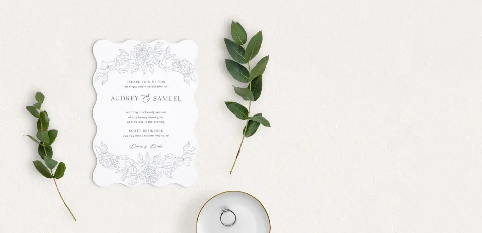 Save the Date Card with Optional Guest Addressing Service