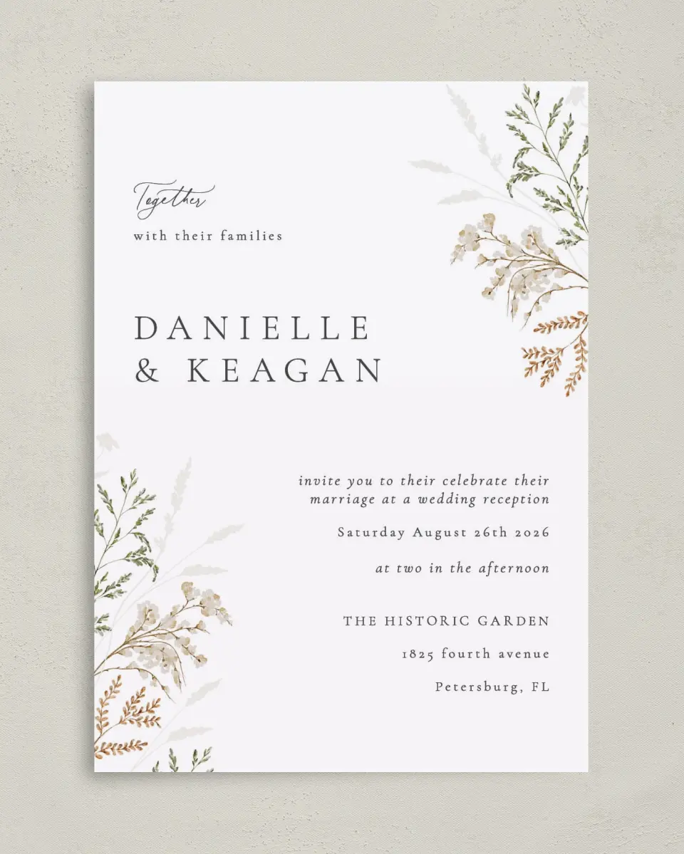This is a 5" x 7" Reception-Only - CP called Wild Devotion printed in full color on Premium Smooth paper
