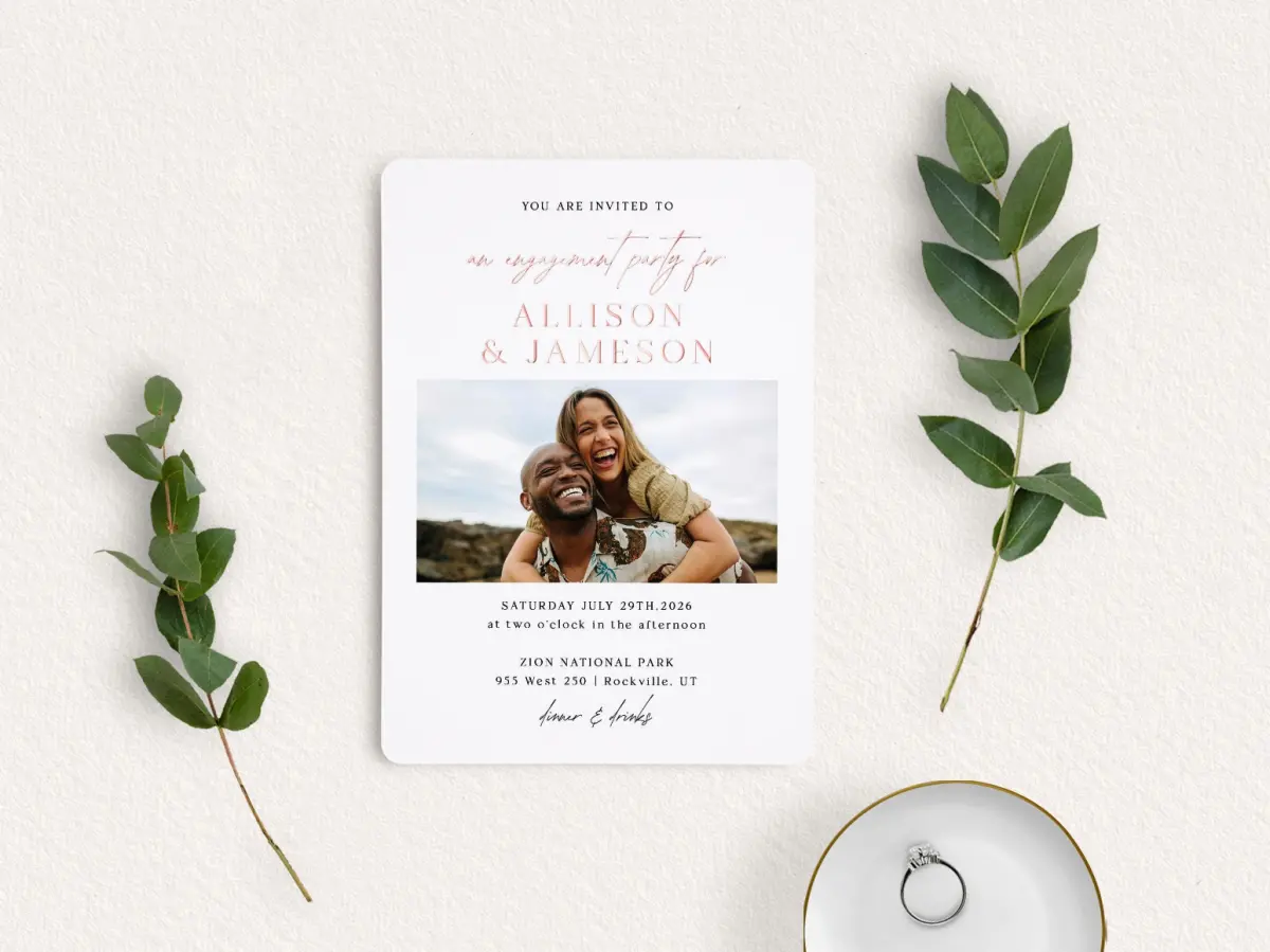 Save the Date Card with Optional Guest Addressing Service
