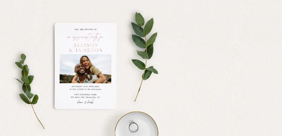 Save the Date Card with Optional Guest Addressing Service