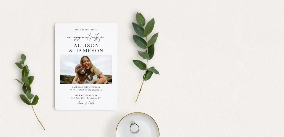 Save the Date Card with Optional Guest Addressing Service