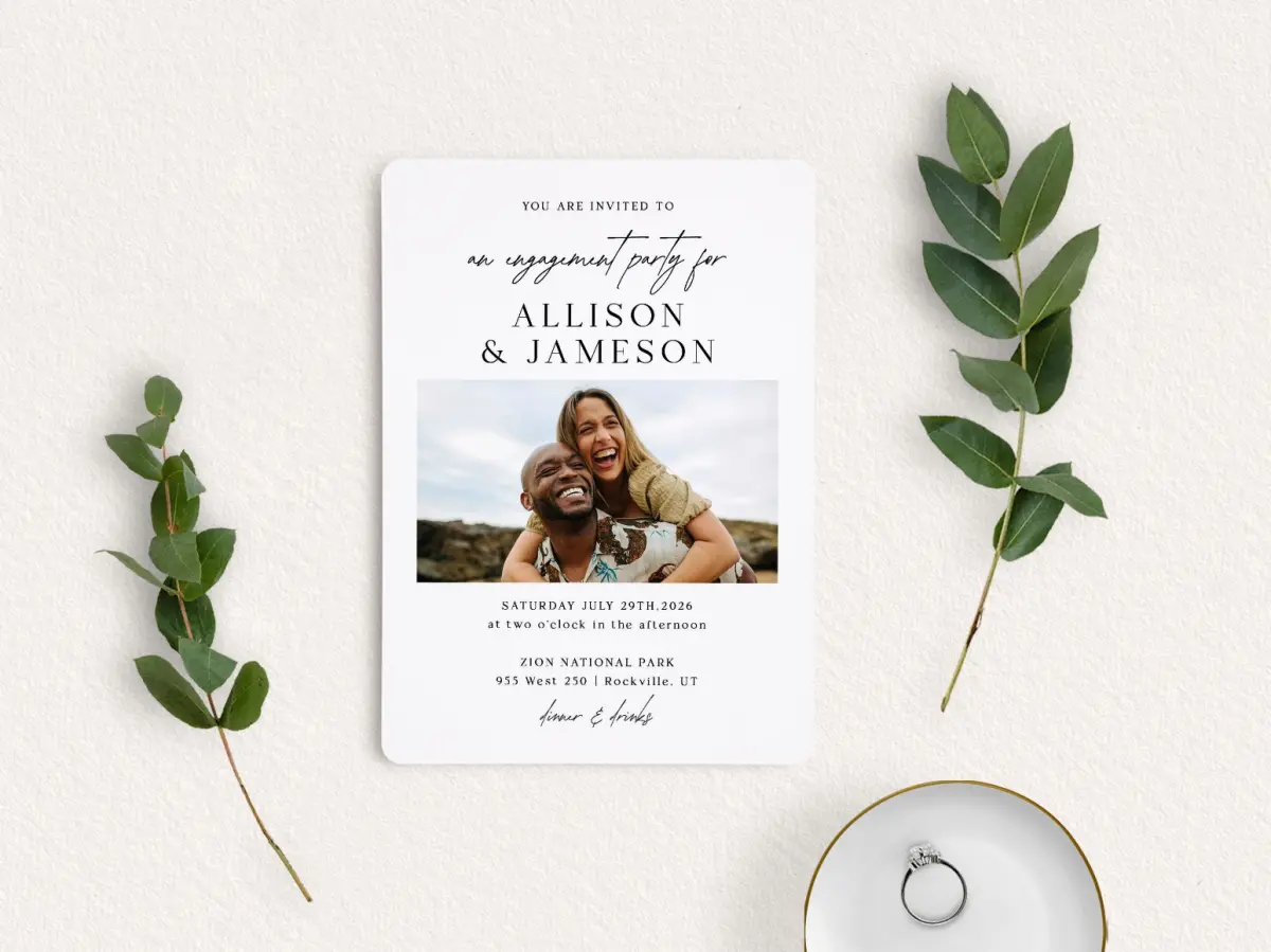 Save the Date Card with Optional Guest Addressing Service