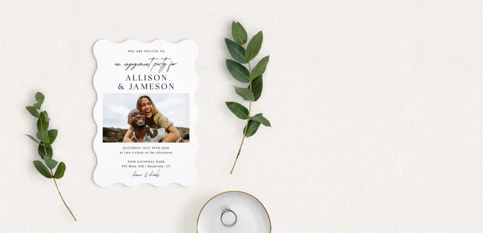 Save the Date Card with Optional Guest Addressing Service