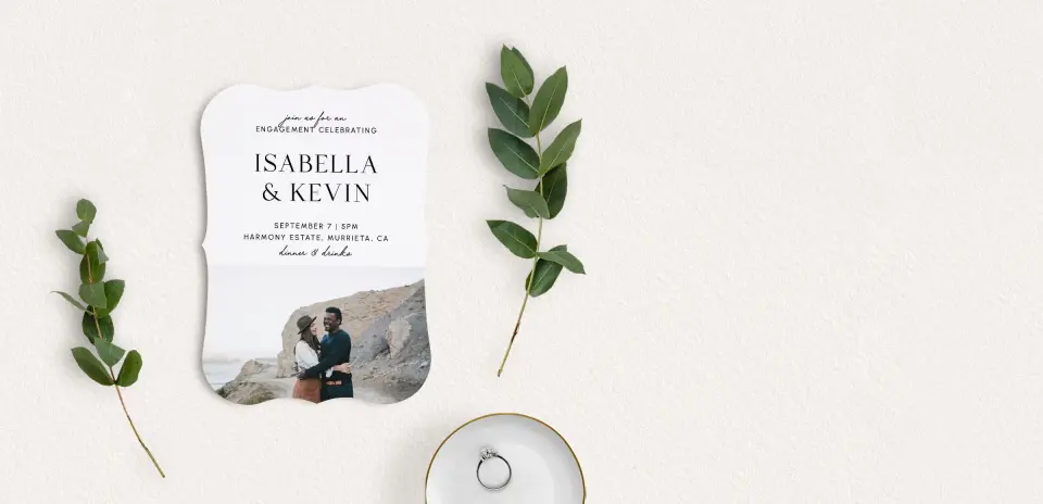 Save the Date Card with Optional Guest Addressing Service