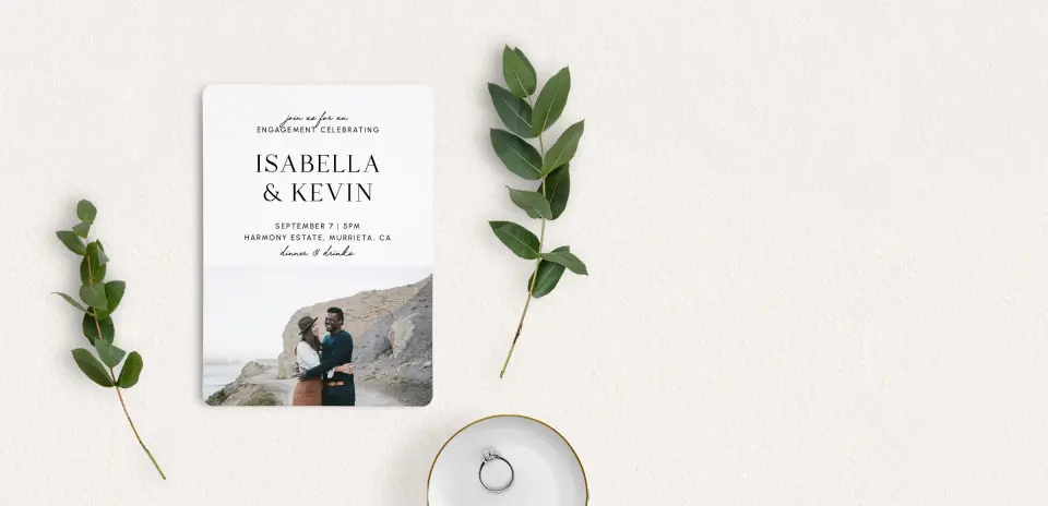 Save the Date Card with Optional Guest Addressing Service