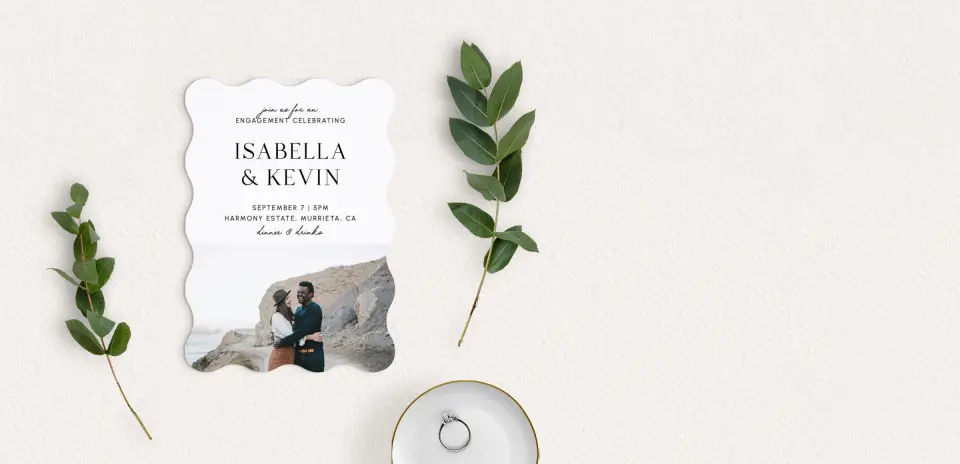Save the Date Card with Optional Guest Addressing Service