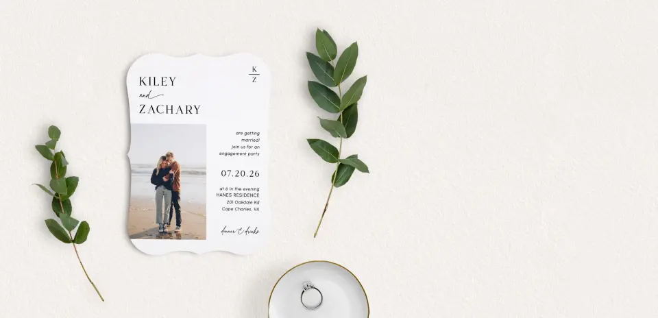 Save the Date Card with Optional Guest Addressing Service