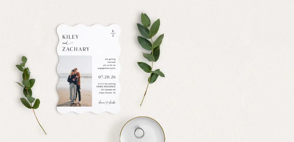 Save the Date Card with Optional Guest Addressing Service