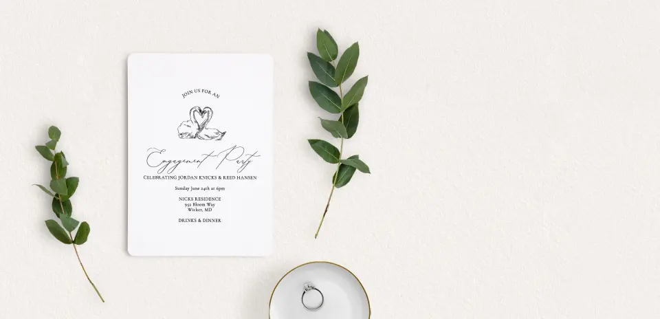 Save the Date Card with Optional Guest Addressing Service