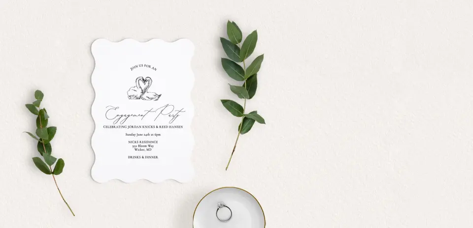 Save the Date Card with Optional Guest Addressing Service
